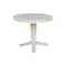 International Concepts 36 in. Solid Wood Round Top Pedestal Table w/12 in. Leaf - 30.1 in.High - Dining Height, Unfinished K-36RXT-23B - alternate 4